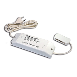 Trafo LED-24/100W Netzanschlussleitung, 200cm mit Eurostecker, 12-fach Verteiler