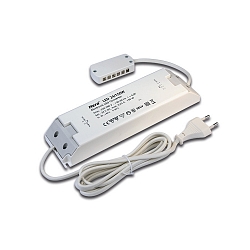 Transformer LED 24/150W L, Mains connection cable 200cm with Europlug, 12-fold distributor