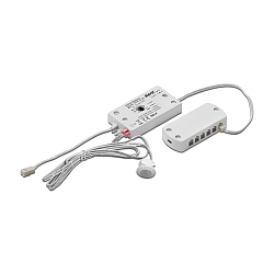 Mini Bewegungsmelder PIR 2 mit 20cm LED-24 Steckerkabel, 20cm + 11-fach-Verteiler, wei�