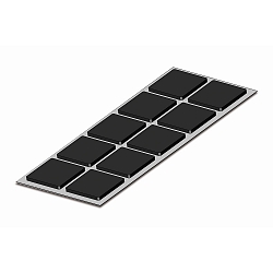rubber FOAM RUBBER set of 10, black
