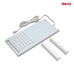 Flat LED under-cabinet luminaire LED L-Pad, LED24 connection, CRi>90, dimmable, 7.5W 3000K 480lm 110, white
