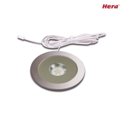 Recessed LED spot AR 78-LED, round,  9cm, with LED24-plug, CRi>95, glare-free, fixed, 7.5W 3000K 450lm 80, inox