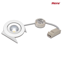 Recessed LED spot SR 68-LED, Set (incl. transformer), IP44, 230/350/700mA, CRi>90, dimmable, 7.5W 4000K 800lm 30, white