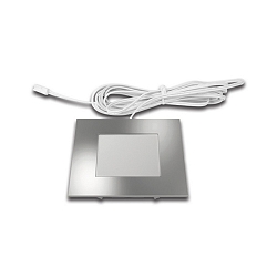 Flat recessed LED area light luminaire FQ 68-LED, angular, IP44, LED24 connection, CRi>90, 4W 3000K 270lm 110�, chrome