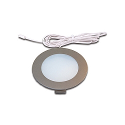Recessed LED panel luminaire FR 78-LED, IP44, LED24 connection, CRi>90, 4W 3000K 270lm 110�, inox look