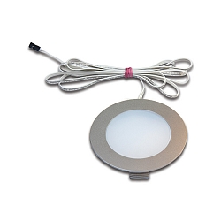Recessed LED panel luminaire Dynamic FR 78-LED, IP44, LED 24 Dynamic connection, 4W 2700-5000K 270lm 110�, matt chrome