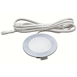 HV LED Einbaustrahler FR 78-LED mit Fl�chenlicht, IP20, 230V HVLCS Steckerkabel 200cm, 3W 3000K 200lm 110�, Chrom matt