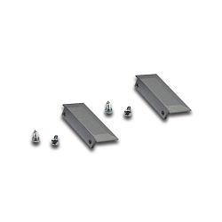 2er Set Endkappe f�r LED Einfr�s-Profil, 34mm, mit Befestigungsschrauben, Alu eloxiert