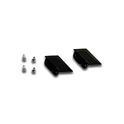 2er Set Endkappe f�r LED Einfr�s-Profil, 24mm, mit Befestigungsschrauben, schwarz