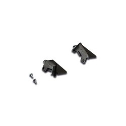 2er Set Endkappe f�r LED Einfr�s-Profil A, 24mm, mit Befestigungsschrauben, schwarz