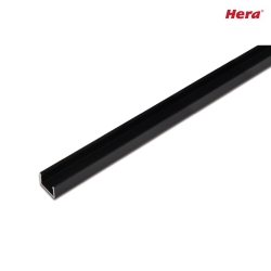 Surface mount LED profile 15/13mm for covering profile 15mm, length 100cm, black