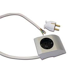 Zubeh�r f�r ModuLite Leuchten - Steckdose, IP20, aluminium eloxiert