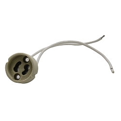 Keramikfassung GU10 / GZ10 Universal, mit 14cm PTFE Anschlusskabel