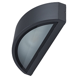 Au�enwandleuchte HOJA, IP54, halbrund, Up/Down, mit optionaler Abschattungsplatte, E27, anthrazit