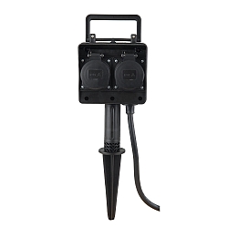 Erdspie�-Energieverteiler DUBAI, IP44, max. 16A / 3680W, mit 150cm Steckerkabel, 4-fach