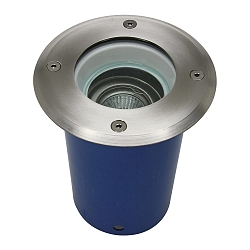 Bodeneinbaustrahler SPANDAU, 230V, IP67, GU10, V2A Edelstahl / Alu-Druckguss / Glas klar, schwenkbar, rund