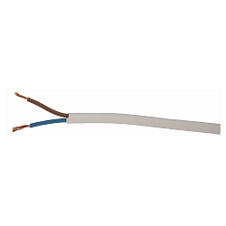 Flexible Kunststoff-Schlauchleitung H03VV-F 2Gx 0.75mm�, 50 Meter, wei�