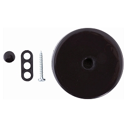 Lampen-Deckenverteilerdose, � 7.2cm / H 2.3cm, schwarz