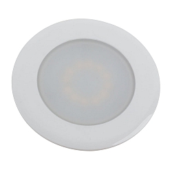 LED Einbaustrahler CASABLANCA, IP44, 2W 3000K 170lm 120lm 120�, offenes Kabelende, Wei� / matt