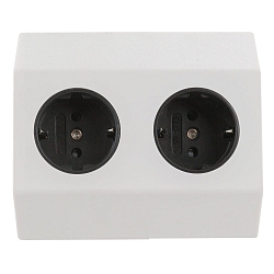 Schutzkontakt Steckdose SALERNO, IP20, 2-fach, 250V, max. 3500W