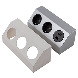 Schutzkontakt Steckdose SALERNO, IP20, 2-fach + USB, 250V, max. 3500W