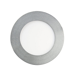 LED Panel LYON Recessed luminaire, round, 120mm, 6W, 3000K, 360lm, IP20, dimmable, silver