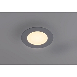 LED Einbau-Panel LYON, IP20, rund, dimmbar, Silber, � 16.8cm, 12W 3000K 800lm