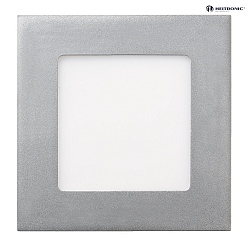 LED Panel LYON Recessed luminaire, square, 120mm, 6W, 3000K, 350lm, IP20, dimmable, silver