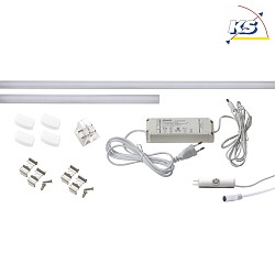 LED Under cabinet luminaire MICANO Starter set 300mm + 600mm, 110°, 5W, 9W, 3000K, IP20