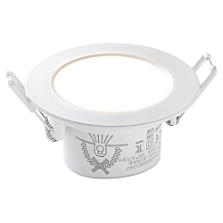 LED Recessed spot DL7002, round, 100�, 7W, 3000k, 570lm, IP65, fixed, white