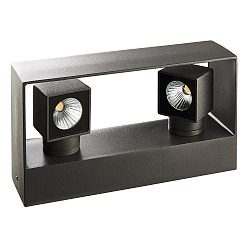 LED Au�enwandleuchte VIGO, IP54, 2-flammig, 2x 6W 3000K 530lm, separat schwenkbar, anthrazit