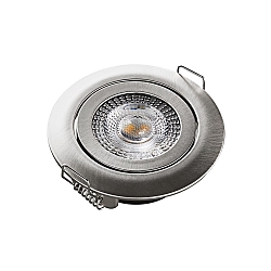 LED Recessed spot DL7202, �82mm, 110�, 5W, 3000K, 380lm, IP20, swiveling, nickel