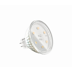 LED NV-Reflektorlampe MR16, 12V AC / DC, GU5.3, 5W 3000K 400lm 100�, klar