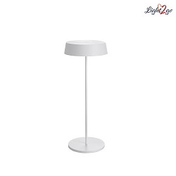 battery table lamp DISQA dimmable, with accumulator IP54, white dimmable