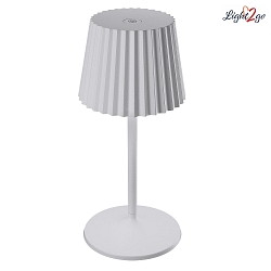 battery table lamp MUFFIN dimmable, with accumulator IP54, white dimmable