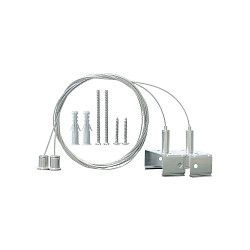 Seilabh�ngung f�r LED Feuchtraumleuchte SHARK-X (HEI-618010/-11/-13), mit 2 Stahlseilen je 2m, h�henverstellbar