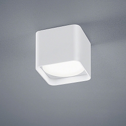 LED Deckenleuchte DORA, IP20, eckig, 7.5W 2900K 540lm, schaltbar, Aluminium / Glas, mattwei�