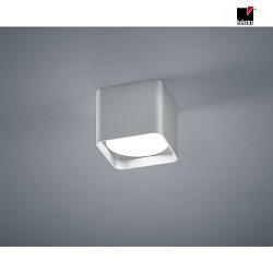 LED Ceiling luminaire DORA LED, square, IP20, silver matt