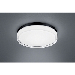 LED Bad-Deckenleuchte TANA 33, � 33cm, IP44, 22W 2900K 1050lm, CRi >90, Glas teilsatiniert, mattschwarz