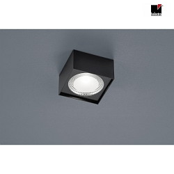 LED Ceiling luminaire KARI LED, square, IP30, black matt