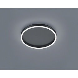 LED Deckenleuchte SONA, IP20, � 40cm, 1-fach, 24W 2900K 2040lm, CRi >90, dimmbar, Stahl / Acryl, mattschwarz