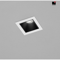 LED Deckeneinbauleuchte PIC LED, eckig, 2700K, IP20, weiß / innen schwarz