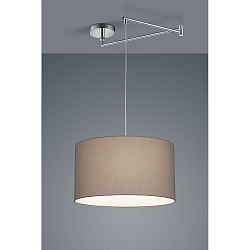 Pendelleuchte CERTO 2, IP20, E27, chrom, mocca
