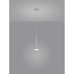 LED Pendelleuchte FLUTE, IP20, 1-flammig, 8W 2800K 570lm, CRi >90, dimmbar, ohne Glasschirm, chrom