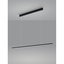 LED Pendelleuchte LOOPY, IP20, eckig, direkt, 150cm, 22W 2700K 970lm, CRi >90, dimmbar, Acryldiffusor satiniert, mattschwarz