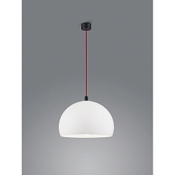 pendant luminaire DORO E27 IP20, red, black matt, white