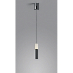 pendant luminaire LIDOS 1 flame, direct / indirect IP20, black chrome dimmable
