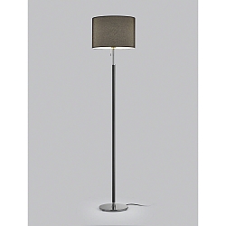 floor lamp OPPO with shade, with pull switch chain E27 IP20, black matt, black chrome 