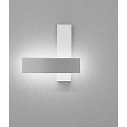 LED Design-Wandleuchte DEX, IP20, indirekt, Reflektor drehbar, 13W 3000K 890lm, CRi >90, dimmbar, alu poliert / mattwei�