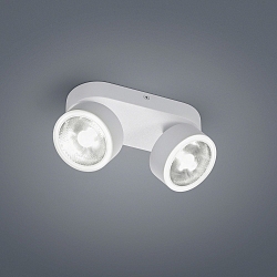 LED Ceiling luminaire PAX LED Spot, 2 flames, IP20, white matt
